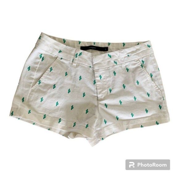 Francesca's White Cactus Tailored Shorts - Women's Size S - Picture 2 of 5